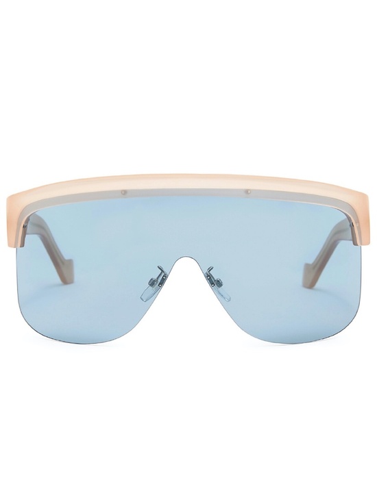 LOEWE Show D-Frame Visor Shield Mask Sunglasses in Shiny Pink LW40034U